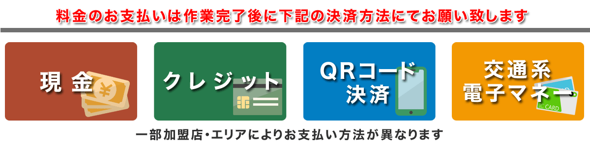 カギ工事のお支払い方法の案内画像